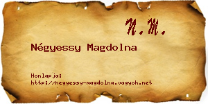 Négyessy Magdolna névjegykártya