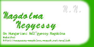 magdolna negyessy business card